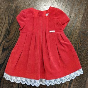 Mayoral Red Velvet Dress